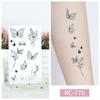 Women Sexy Temporary Tattoo Stickers Black Roses Pattern Full Flower Design Used for Arm Body Art Big Large Fake Tattoo Stickers