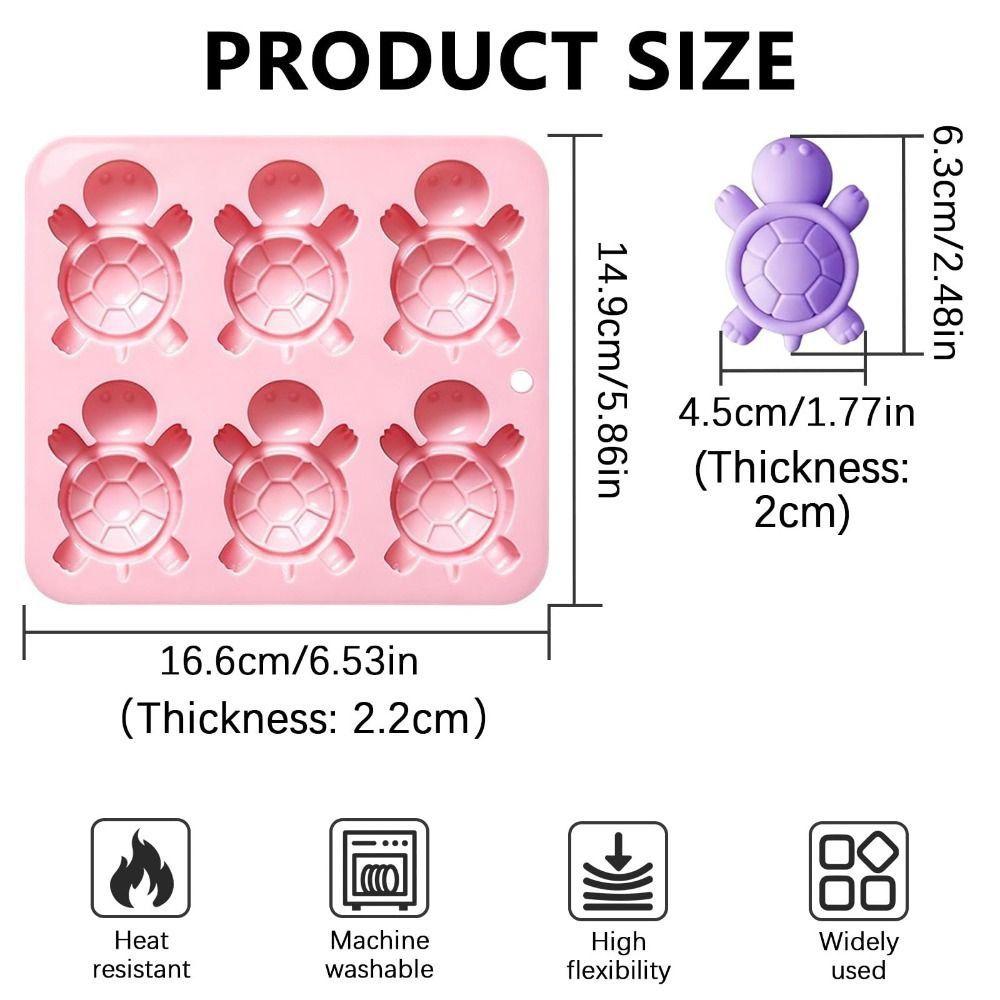 Turtle Shaped Mousse Cake Mold Reusable Flexible Chocolate Dessert Mold Non-Stick 6 Options Baking Mould Baking Tools