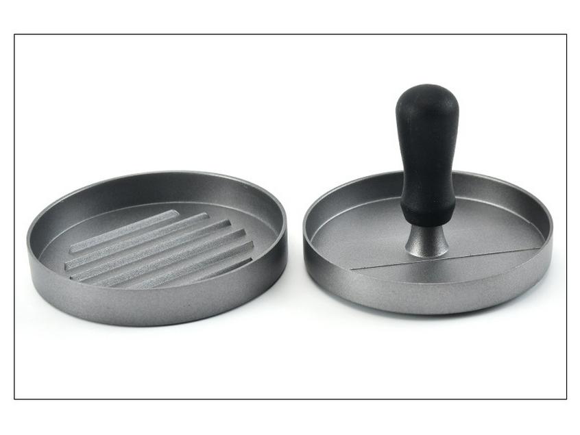 Пресс для гамбургеров из алюминиевого сплава с антипригарным покрытием и пластиковой ручкой