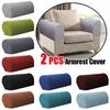 2Pcs/Set Couch Chair Protector Removable Armchair Covers Replaceable Solid Color Modern Polyester Fiber Armrest Arm Stretch Sofa
