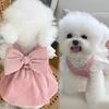 Soft Warm Puppy Dresses Corduroy Spring Pet Clothing New Dog Pumpkin Skirt  for Small Dogs