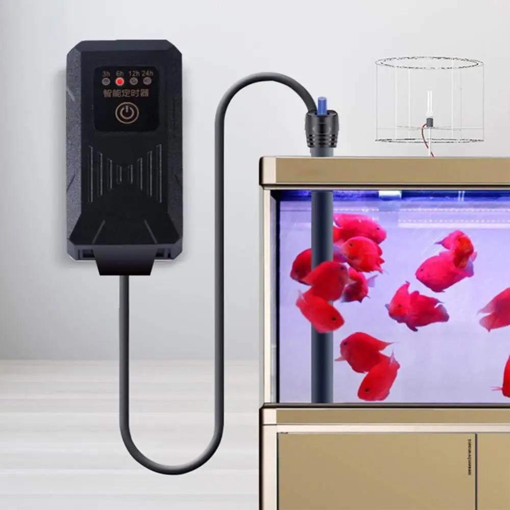 Four-speed Cycle Aquarium Timer Stable Black LED Dimmer Controller Adjustable Generator Timing Switch Aquarium Accessories