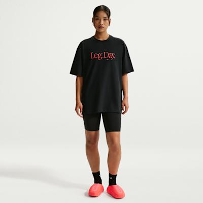 Women's Nike T Shirts Women's Black Crew Neck Moderate
