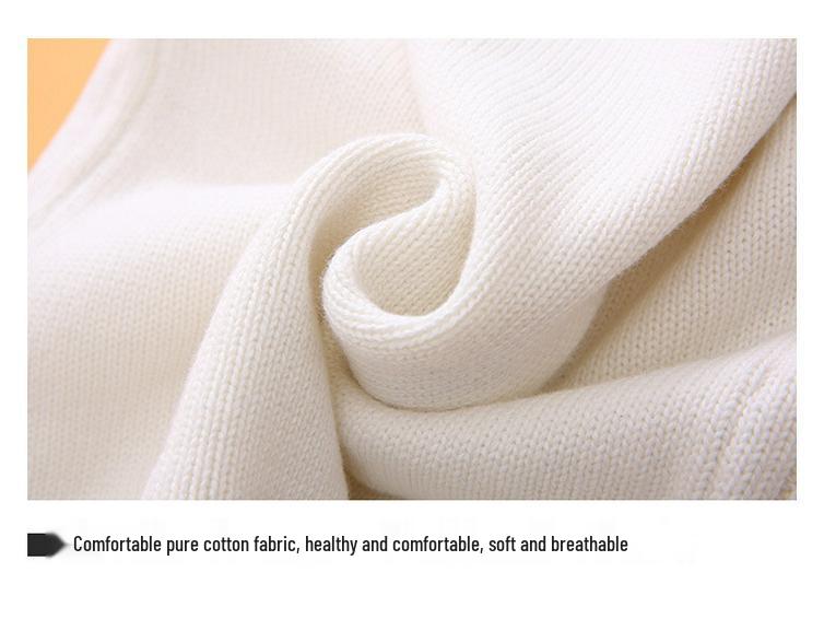 Kids' Preppy Fleece-Lined Vest - Warm School Uniform Sweater for Boys and Girls