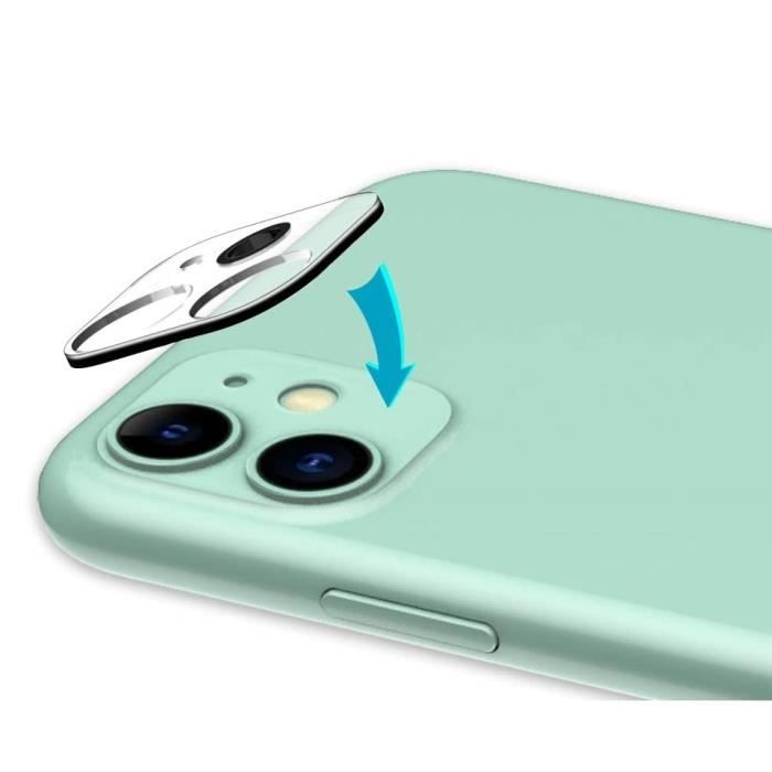 Lot de 2 Verres Trempé Protection Caméra pour Apple iPhone 11 - Film Protecteur Lentille Appareil Photo Arriere [Phonillico®]