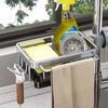 Sponge Holder Hanging Faucet Drain Rack with Hook Strong Load-bearing Not Easily Deformed Kitchen Sink Organizer