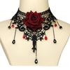 Кружевное колье-чокер с подвеской для женщин, Хэллоуин, Свадьба, Косплей-вечеринка, Ювелирные изделия для костюмов на Хэллоуин