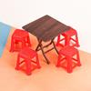 Scene Model Dollhouse Folding Table Mini Stool Dollhouse Small Chair  Kids Gift