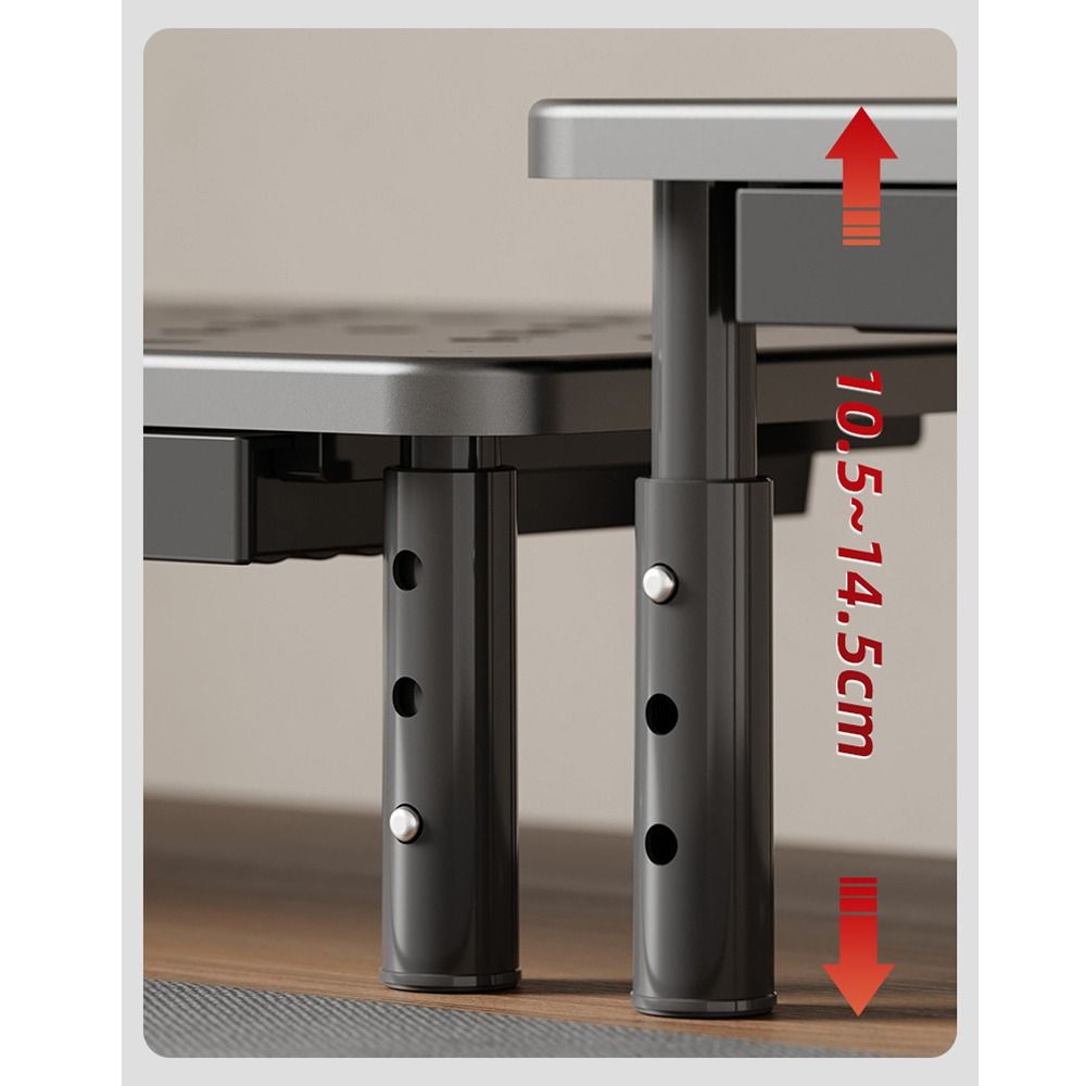 3 Height Adjustable Computer Monitor Riser Steel Construction Computer Monitor Holder  Studio Setup