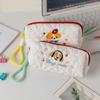 Large Capacity Pencil Pouch Embroidered Dog Student Stationery Bag Puppy Cosmetic Bag  Student