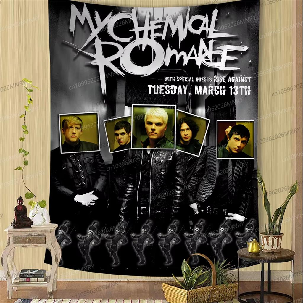 Моя CChemical RRomance Band Печатный Большой Настенный Гобелен Подвесной Таро Хиппи Настенные Ковры Комната Дешевый Хиппи Настенный Подвесной Гобелен