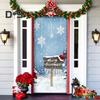 Рождественская накладка на дверь Санта-Клаус/Рождественская елка/Снеговик, подвесной баннер на дверь, декор для украшения входной двери