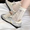 Summer Bow School Style Women's Socks, Thin Breathable Socks, Boneless Anti-pball Mid-calf Socks