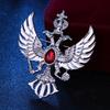 Мужская Русская Корона с Двуглавым Орлом Брошь - Значок на Лацкан Пиджака