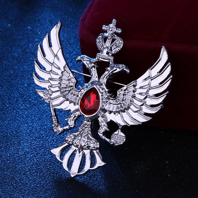 Мужская Русская Корона с Двуглавым Орлом Брошь - Значок на Лацкан Пиджака