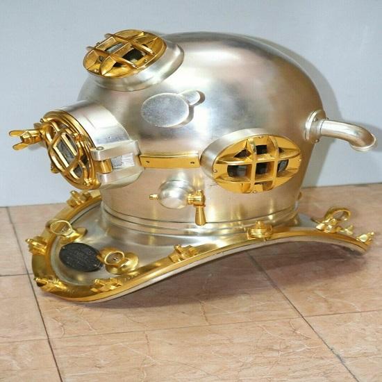 Водолазный шлем ВМС США Boston Copper Brass Divers Mark V Тяжелая чистая медь Латунь
