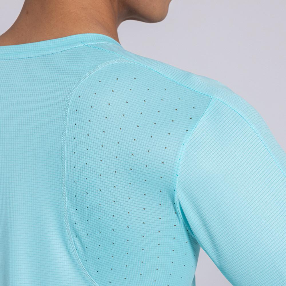 (40-95КГ) Мужская легкая влагоотводящая футболка с длинным рукавом для марафона, бега и фитнеса на открытом воздухе