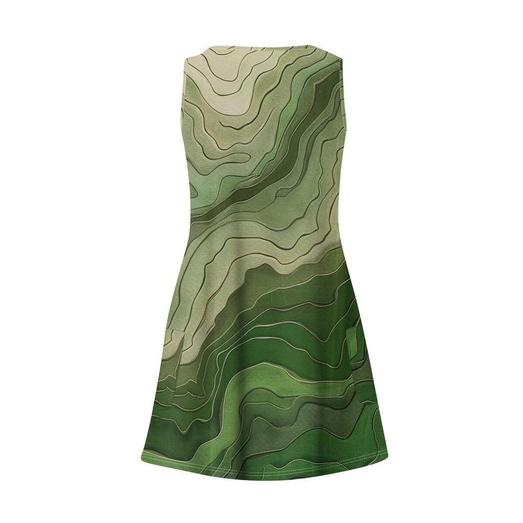 Women's Casual Sundress With Pockets Summer Boho Beach Dress Floral Blouses For Women T-Shirts Dress V Neck Loose Tank Dresses