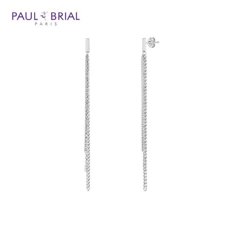 Paul Brial [Silver] Pwse0049 Wg Triple Line Earrings