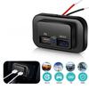 1 Комплект 18 Вт Qc3.0 Порт Usb A и 30 Вт Pd Порт Usb C 12 В RV Розетка Usb Панель Зарядки со Светодиодной Подсветкой для Автомобиля Морской