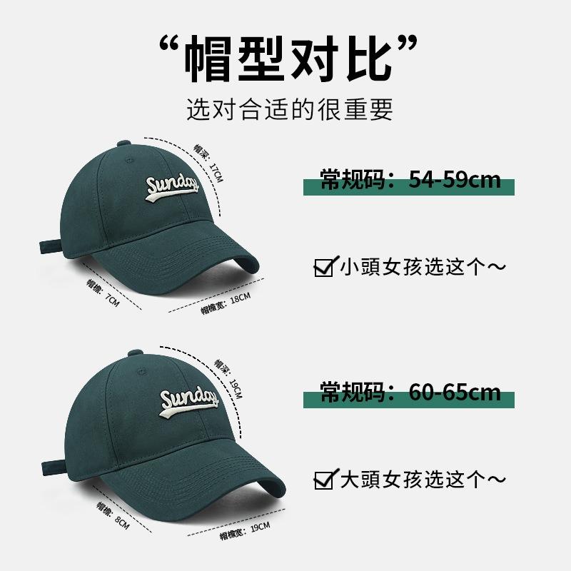 Большой обхват головы расширенный козырек высокий верх бейсболка круглое лицо подходящая шляпа женское лицо маленькая кепка мужской повседневный стиль