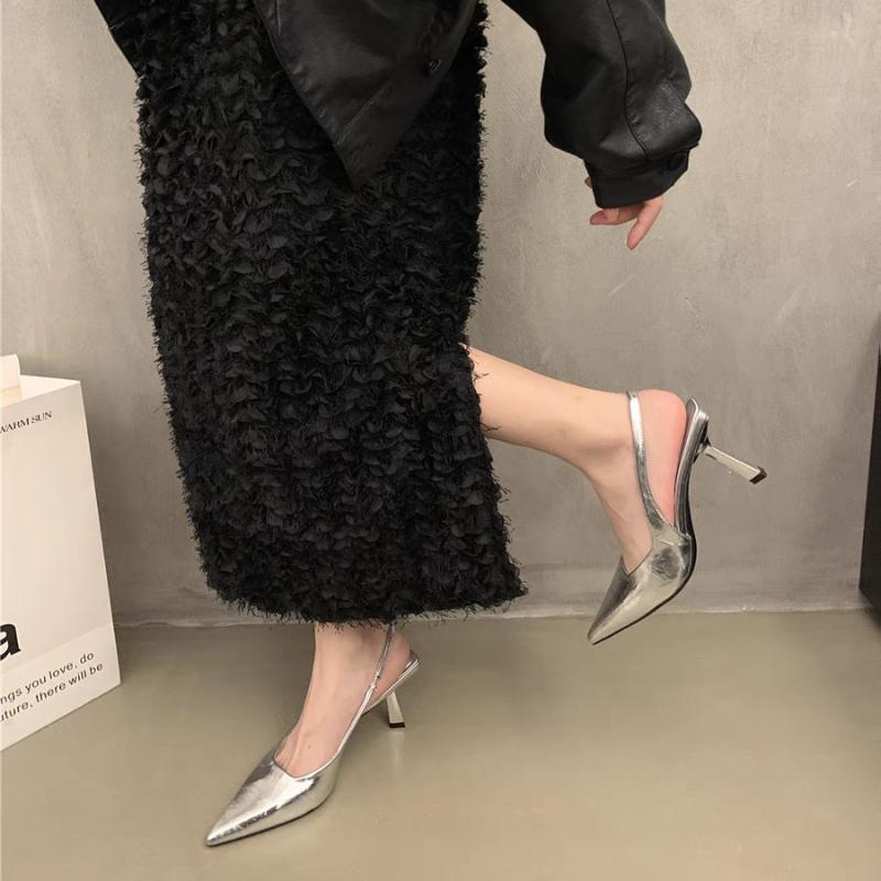 Модные маги разработали острые тонкие каблуки, высокие каблуки, одинарные туфли, женские прямые линии с темпераментом, обтянутые сандалии