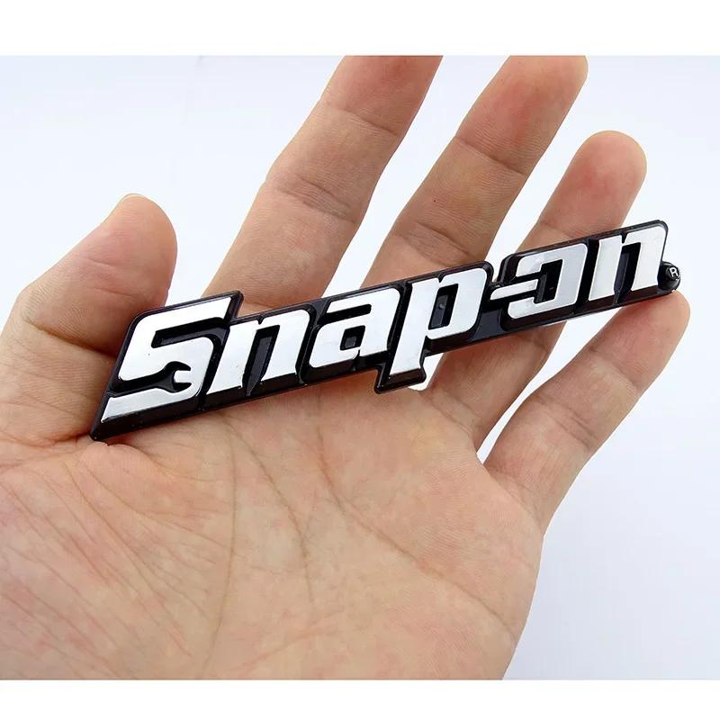 3D design OEM 117mm Snap On Tools ABS Plastic Chrome silver/Matte Black Emblem Badge Logo Toolbox Labeling The Toolkit Stickers