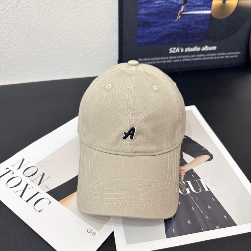Spring And Summer Letter A Embroidered Baseball Cap Children'S Versatile Face Small Casual Shade Peaked Cap Men
