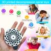 Stress Relief Spiral Toy 3D Printed Toy Pocket Size Fidget Toy Relaxation Rotating Wheel Concentration Enhancing Toy