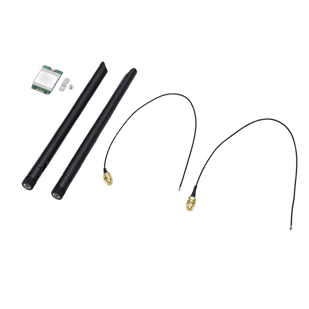 NGFF M.2 WiFi 6E Wireless Card 2.4G 5G Dual Band 1800Mbps 5.2 PC Adapter with Dual 8DB Support for 10 11