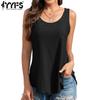Women's Fashion Casual Summer Spring Solid Color Print Sleeveless O-Neck Blouses & Shirts