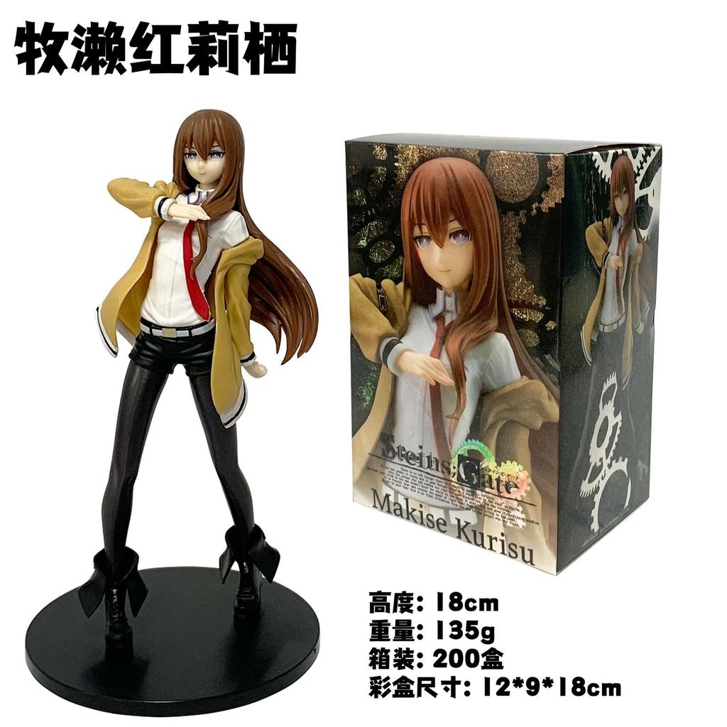 22.5см Аниме Steins;Фигурка Gate Makise Kurisu Dream Tech 1/7 Стиль Белого Халата Стоящая модель игрушечная кукла Фигурка Действия ПВХ