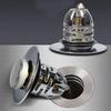 2Pcs Bounce Up Press Type Shower Sink Plug Plastic/Brass Core Wash Basin Stopper New Drain Filter
