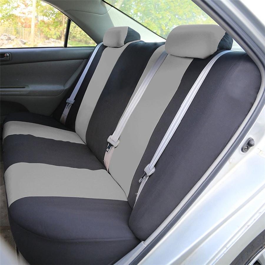 Universal 3-Row 8 Seats Car Auto Seat Covers for Auto Vehicle Sedan SUV Van Truck GRAY/BLACK
