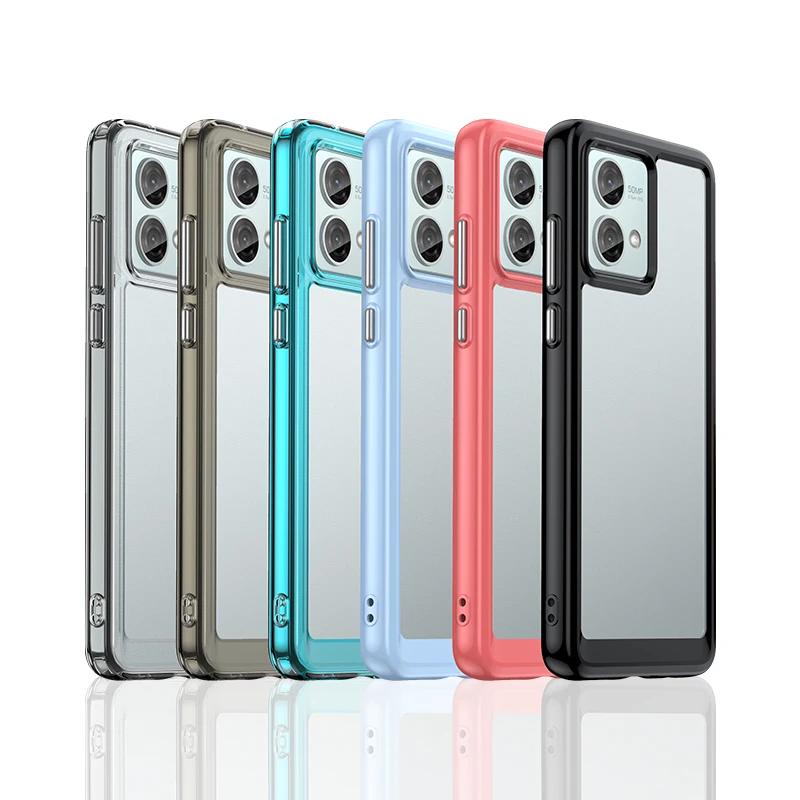 Colorfull Transparent TPU Case for Motorola Moto G84 G4 G14 G04 G04S G24 G34 Protective Cover Shockproof Frame Funda Coque
