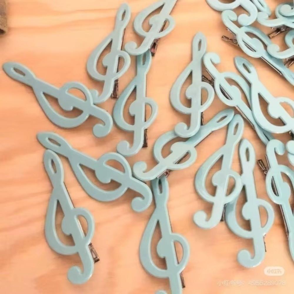Y2K Duckbill Alligator Clip Music Note Side Clip Hair Accessories Music Note Hair Clip  Women