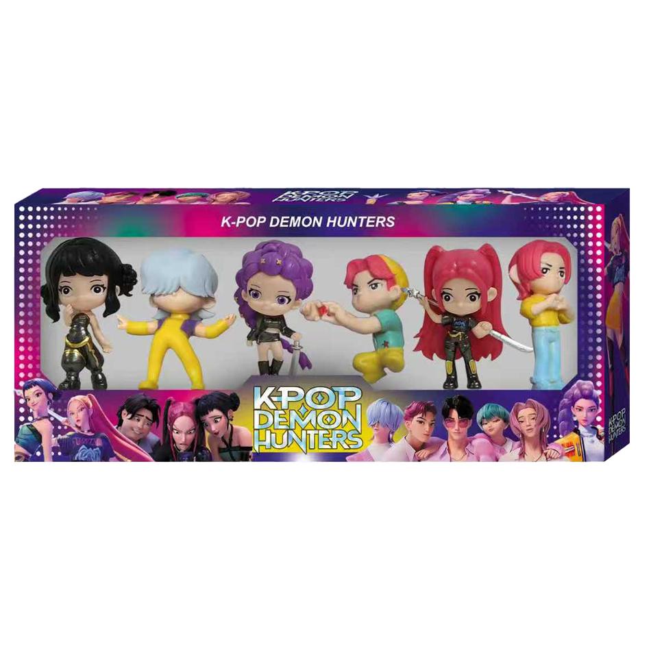 Новая K-pop Аниме Игрушка Охотники на Демонов Персонажи Руми Мира Зои Креативный Дисплей Игрушки Набор Виниловых Масок Украшение в Прозрачной Коробке Игрушка Подарок