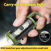 Mini Keychain Flashlight Rechargeable Red/Blue Warning Light Waterproof Outdoor Portable Backpack Emergency Lamp With Hook