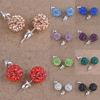 Women Round Earrings Crystal Ear Studs Ear Studs Earrings Jewelry Colorful Ball Stud Earrings