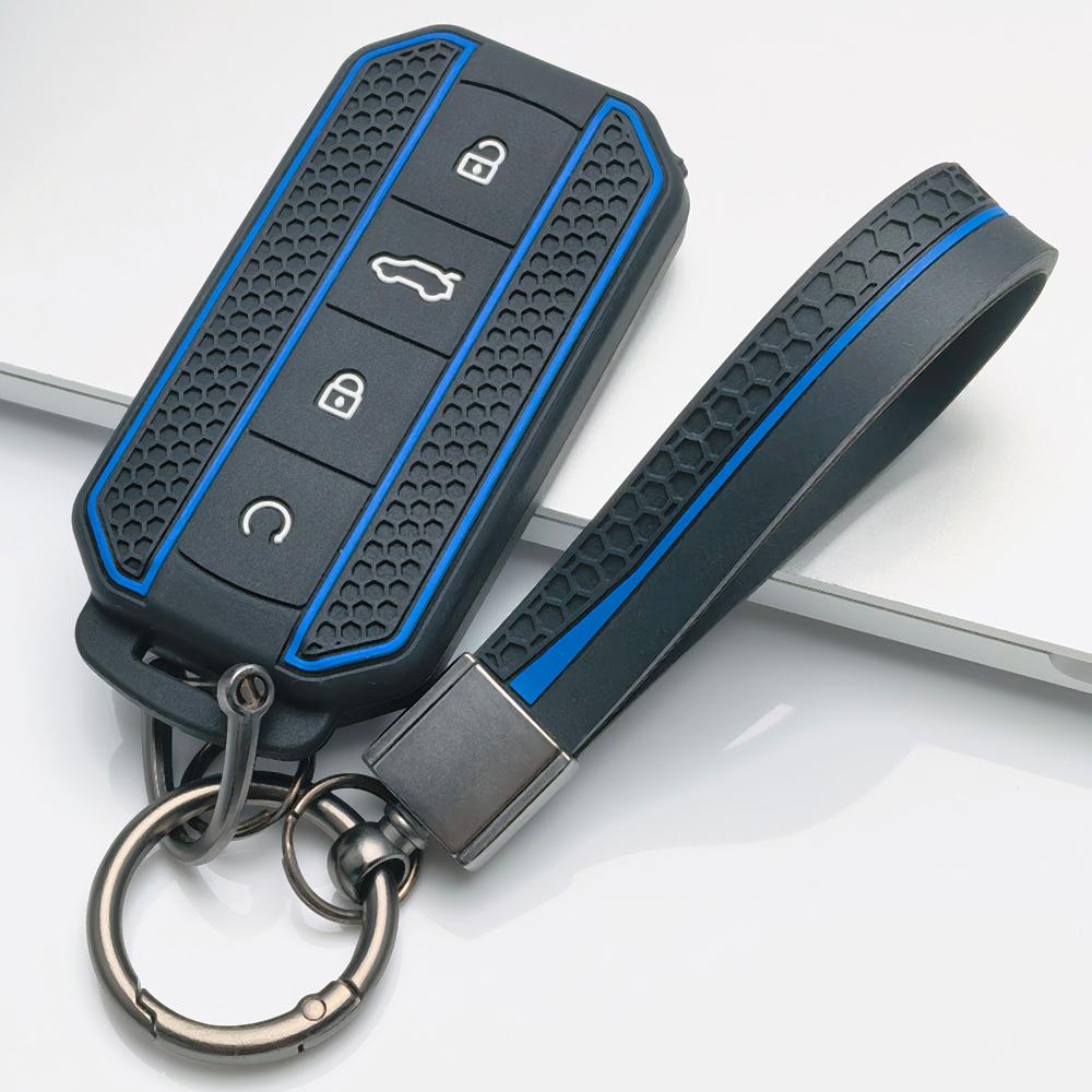 Чехол для брелока Chery Tiggo с брелоком, защита от царапин, ударопрочная защита, мягкая текстура для удобного захвата, отзывчивые кнопки, пылезащитный чехол
