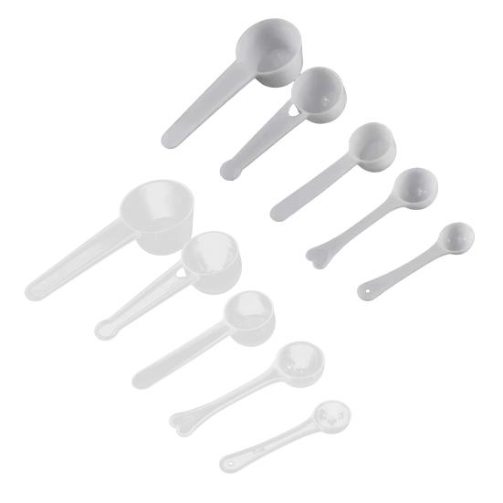 Набор мерных ложек Штабелируемые пластиковые мерные ложки для кофе, корма для домашних животных