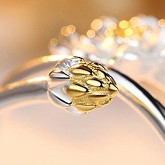 Женское кольцо, изысканное гладкое двухслойное кольцо в форме лотоса, регулируемая женская диадема, подарок