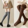 Носите Ботинки Надетые Поверх Гольф Женские Чулки Женские Осенние И Зимние Японский Узор Косычка Высокие Гольфы На Бедро