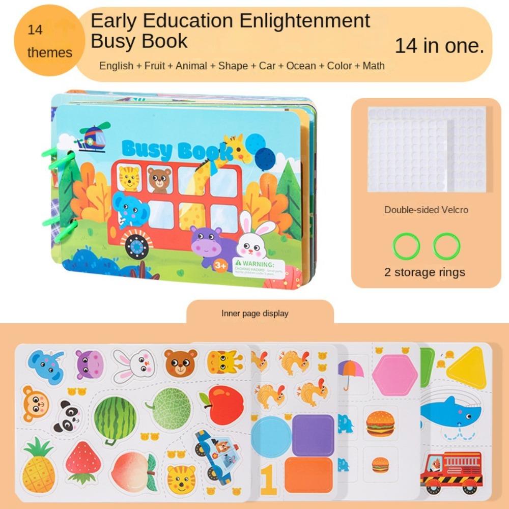 Классификация по цветам Монтессори Тихая Развивающая Книга Книга наклеек для цифровой классификации Малыши