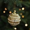 6 шт. Белое золото Рождественские подвесные шары Многоразовые Подвесные украшения для рождественской елки Сувениры для вечеринки