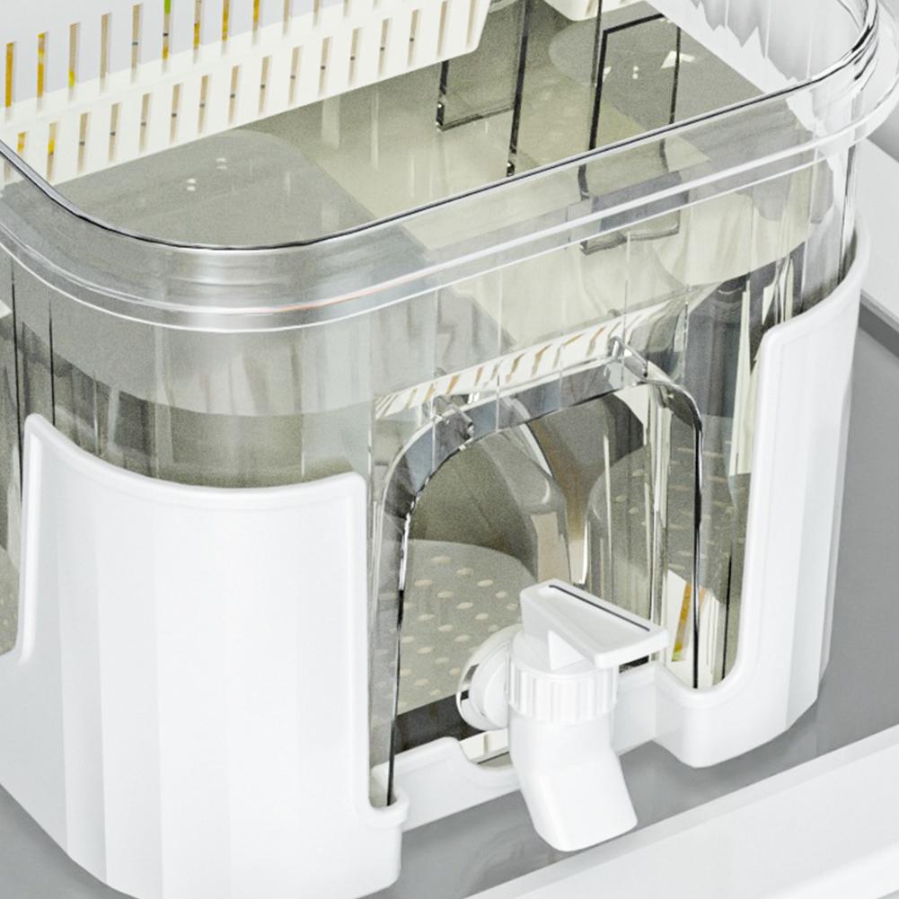 5L Water Pitcher with Faucet & Bracket Cold Water Pitcher Home Plastic Beverage Dispenser for Iced Tea Lemonade Fridge Bar Party