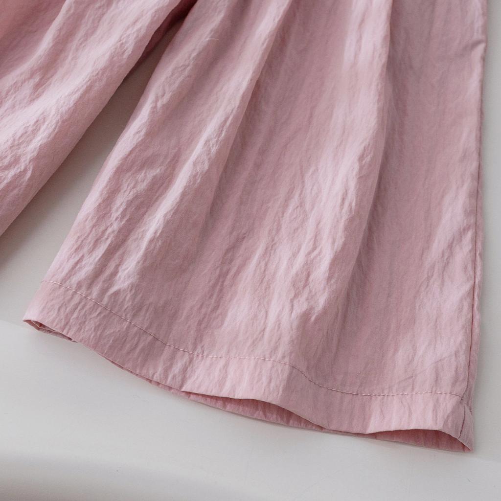 Girls' Summer Casual Pants Korean Loose Lace Wide Leg Pants Breathable Straight Leg Pants