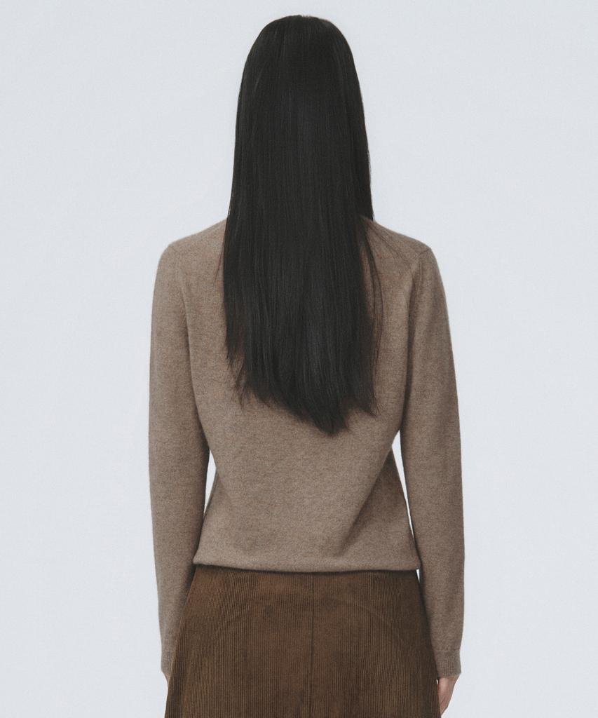 Eleuheuseu 100% Cashmere Round Neck Basic Women'S Top (6 Types - Select 1)