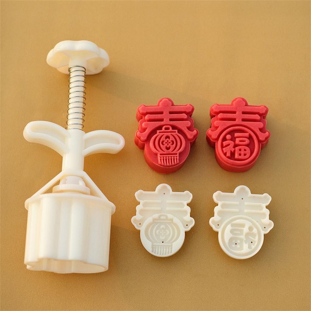 50g Mooncake Mold Easy To Use Plastic Mold Spring Festival Hand Pressed Pastry Mold Plastic Material for Spring Festival