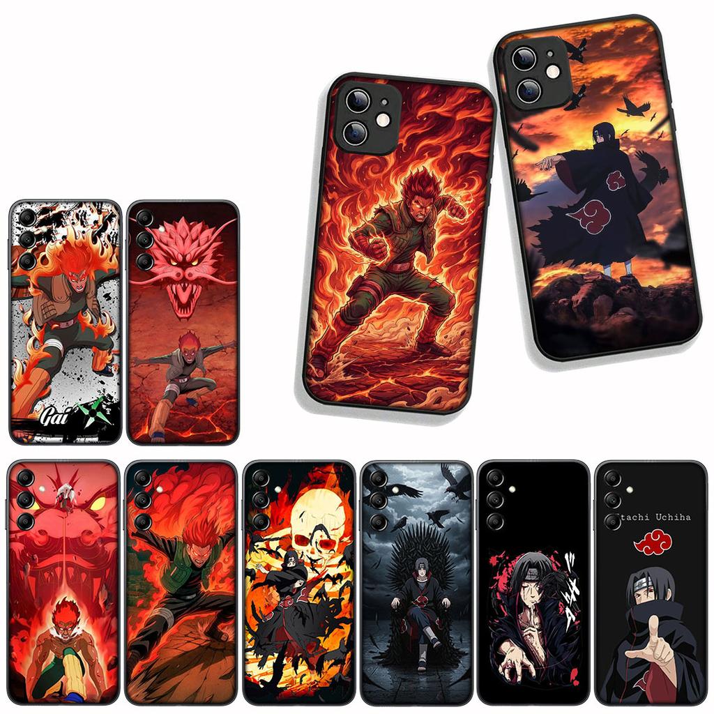 for Samsung Galaxy A55 A54 A25 A36 A17 A26 A35 A33 A34 A14 A37 S8 S9 S20 S21 FE S10 Plus Case Might Guy Narutos Uchiha Itachi